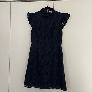Rachel Zoe Navy Blue Lace Kids Dress